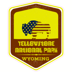 Yellowstone National Park Buffalo Sticker – vinyl decal printed in the USA