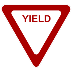 Yield Road Sign Sticker – vinyl decal printed in the USA