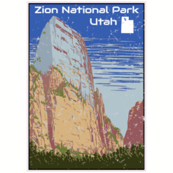 Zion National Park Utah Sticker – vinyl decal printed in the USA