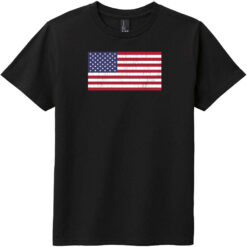 American Vintage Flag Youth T-Shirt Black - US Custom Tees