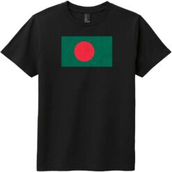 Bangladesh Vintage Flag Youth T-Shirt Black - US Custom Tees