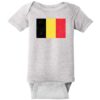 Belgium Vintage Flag Baby One Piece Heather - US Custom Tees
