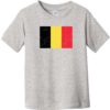 Belgium Vintage Flag Toddler T-Shirt Heather Gray - US Custom Tees