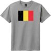 Belgium Vintage Flag Youth T-Shirt Gray Frost - US Custom Tees