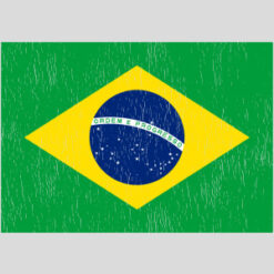 Brazil Vintage Flag Design - US Custom Tees
