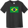 Brazil Vintage Flag Toddler T-Shirt Black - US Custom Tees