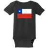 Chile Vintage Flag Baby One Piece Black - US Custom Tees