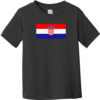 Croatia Vintage Flag Toddler T-Shirt Black - US Custom Tees