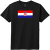 Croatia Vintage Flag Youth T-Shirt Black - US Custom Tees