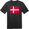Denmark Vintage Flag T-Shirt Jet Black - US Custom Tees