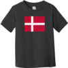 Denmark Vintage Flag Toddler T-Shirt Black - US Custom Tees