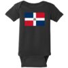 Dominican Republic Vintage Flag Baby One Piece Black - US Custom Tees