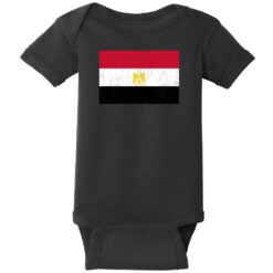 Egypt Vintage Flag Baby One Piece Black - US Custom Tees