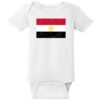 Egypt Vintage Flag Baby One Piece White - US Custom Tees