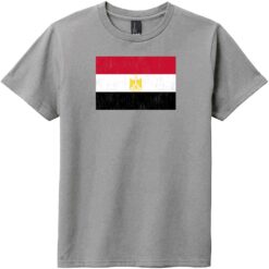 Egypt Vintage Flag Youth T-Shirt Gray Frost - US Custom Tees