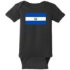 El Salvador Vintage Flag Baby One Piece Black - US Custom Tees