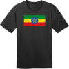 Ethiopia Vintage Flag T-Shirt Jet Black - US Custom Tees