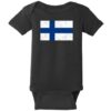 Finland Vintage Flag Baby One Piece Black - US Custom Tees