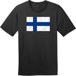 Finland Vintage Flag T-Shirt Jet Black - US Custom Tees