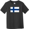 Finland Vintage Flag Toddler T-Shirt Black - US Custom Tees