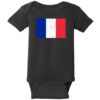 France Vintage Flag Baby One Piece Black - US Custom Tees