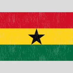 Ghana Vintage Flag Design - US Custom Tees