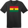 Ghana Vintage Flag T-Shirt Jet Black - US Custom Tees