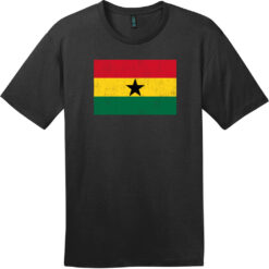 Ghana Vintage Flag T-Shirt Jet Black - US Custom Tees