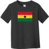 Ghana Vintage Flag Toddler T-Shirt Black - US Custom Tees