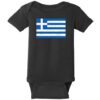 Greece Vintage Flag Baby One Piece Black - US Custom Tees