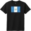 Guatemala Vintage Flag Youth T-Shirt Black - US Custom Tees