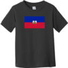Haiti Vintage Flag Toddler T-Shirt Black - US Custom Tees