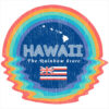 Hawaii Rainbow State Sticker – vinyl decal printed in the USA