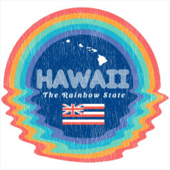 Hawaii Rainbow State Sticker – vinyl decal printed in the USA