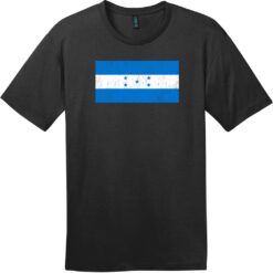 Honduras Vintage Flag T-Shirt Jet Black - US Custom Tees