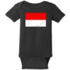 Indonesia Vintage Flag Baby One Piece Black - US Custom Tees
