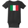 Italy Vintage Flag Baby One Piece Black - US Custom Tees