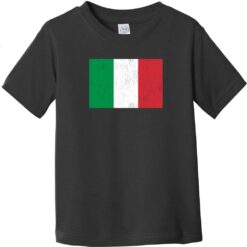 Italy Vintage Flag Toddler T-Shirt Black - US Custom Tees