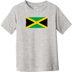 Jamaica Vintage Flag Toddler T-Shirt Heather Gray - US Custom Tees
