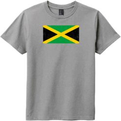 Jamaica Vintage Flag Youth T-Shirt Gray Frost - US Custom Tees
