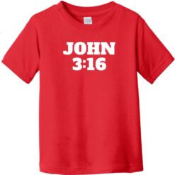 John 3:16 Toddler T-Shirt Red - US Custom Tees