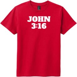 John 3:16 Youth T-Shirt Classic Red - US Custom Tees