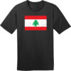 Lebanon Vintage Flag T-Shirt Jet Black - US Custom Tees