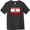 Lebanon Vintage Flag Toddler T-Shirt Black - US Custom Tees