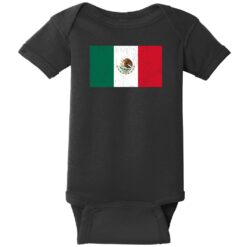 Mexico Vintage Flag Baby One Piece Black - US Custom Tees
