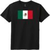 Mexico Vintage Flag Youth T-Shirt Black - US Custom Tees