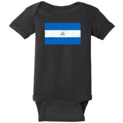 Nicaragua Vintage Flag Baby One Piece Black - US Custom Tees