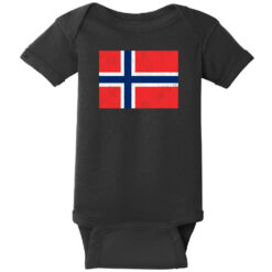 Norway Vintage Flag Baby One Piece Black - US Custom Tees