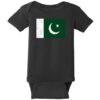 Pakistan Vintage Flag Baby One Piece Black - US Custom Tees