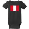 Peru Vintage Flag Baby One Piece Black - US Custom Tees